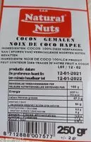 Mängden socker i Nous de coco rapé