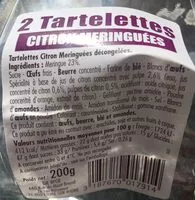 Mängden socker i 2 tartelettes citron meringuées