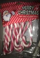 Mängden socker i Merry Christmas Candy canes strawberry flavour
