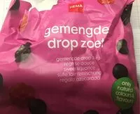 Mängden socker i Gemende drop zoet (reglisse douce)