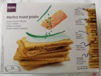 Mängden socker i Melba toast plain
