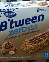 Mängden socker i B'tween zero chocolade &hazelnoot