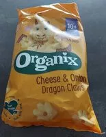 Mängden socker i Organix Cheese & Olson Dragon Claws