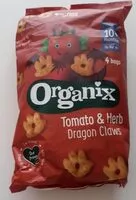 Mängden socker i Organix tomato and herb dragon claws