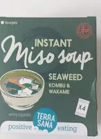 Mängden socker i Instante miso soup seaweed kombu & wakame