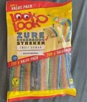 Mängden socker i zure regenboog streken