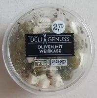 Mängden socker i Oliven mit Weißkäse