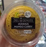 Mängden socker i Hummus mit Curry und Mango