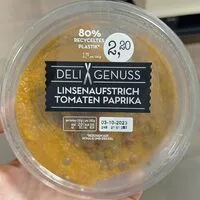 Mängden socker i Linsenaufstrich Tomaten Paprika