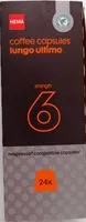 Mängden socker i Coffee capsules lungo ultimo