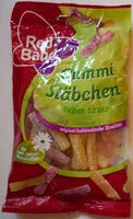 Mängden socker i Gummi Stäbchen super sauer