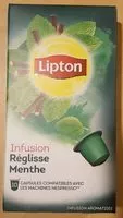 Mängden socker i Lipton Infusion Réglisse Menthe 10 Capsules