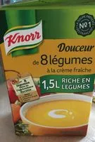 Mängden socker i Douceur de 8 légumes à la crème fraîche