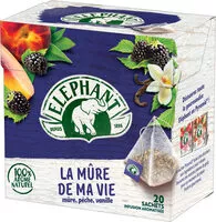 Mängden socker i Elephant Tisane Mûre Pêche Vanille 20 Sachets