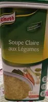 Mängden socker i Knorr soupe claire aux légumes