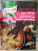 Mängden socker i Sopa japonesa fideos, miso y seta shiitake