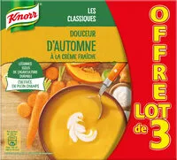 Mängden socker i Knorr Soupe Liquide Douceur d'Automne à la Crème Fraîche Brique Lot 3x1L