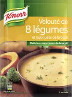Mängden socker i Knorr Soupe Velouté de 8 Légumes Brocoli 69g 2 Portions