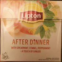 Mängden socker i Lipton Teebeutel After Dinner