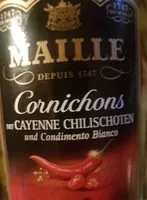 Mängden socker i Cornichons piment de Cayenne