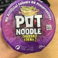 Mängden socker i Pot Noodle Chicken Korma