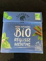 Mängden socker i Elephant Bio Infusion Réglisse Menthe 20 Sachets