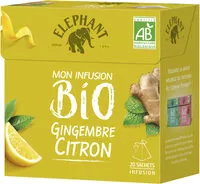 Mängden socker i Elephant Mon Infusion Bio Gingembre Citron 20 Sachets Pyramid®