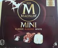 Mängden socker i Magnum Glace Bâtonnet Mini Classic, Amande et Chocolat Blanc 8x55ml