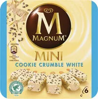 Mängden socker i Magnum Mini Batonnet Glace Chocolat Blanc Cookie Crumble x6 360ml