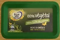 Mängden socker i Margarine 100% Végétal sans huile de palme