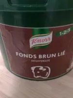 Mängden socker i Knorr 123 Fonds Brun Lié déshydraté Seau 3kg jusqu'à 150L