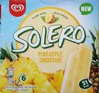 Mängden socker i Solero pineapple smoothie