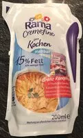 Mängden socker i Rama Cremefine zum Kochen
