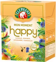 Mängden socker i Elephant Mon Moment Happy Infusion Mangue Rooibos Gingembre Camomille 25 Sachets