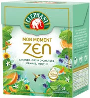 Mängden socker i Elephant Mon Moment Zen Infusion Parfum Lavande Fleur d'Oranger Menthe Orange 25 Sachets