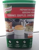 Mängden socker i Knorr Préparation pour terrines, soufflés et gratins déshydratée 720g