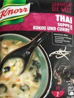 Mängden socker i Thaï suppe mit kokos und curry