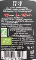 Mängden socker i Pure Leaf Thé Vert Bio Fraise Menthe 15 Sachets