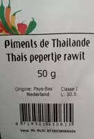 Mängden socker i Piments de Thaïlande