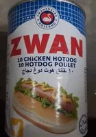 Mängden socker i Zwan 10 chiken hot dog poulet
