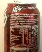 Mängden socker i Dr Pepper