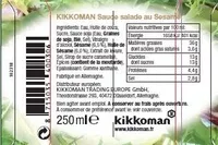 Mängden socker i Sauce salade au sésame