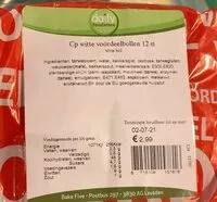 Mängden socker i Witte voordeelbollen