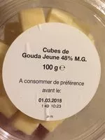 Mängden socker i Cubes de Gouda Jeune 48%