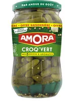 Mängden socker i AMORA Croq'Vert Cornichons Fin aux 6 Epices & Aromates - Offre Saisonnière - 350g
