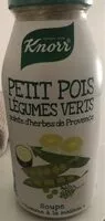 Mängden socker i Knorr Soupe Petits Pois et Légumes Verts Bouteille de 450ml