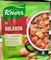 Mängden socker i Fix Gulasch