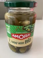 Mängden socker i Amora Bio Cornichons Croq'Vert 185g