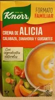 Mängden socker i Crema de Alicia con calabaza, zanahorias y guisantes