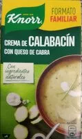 Mängden socker i Crema de calabacín con queso de cabra